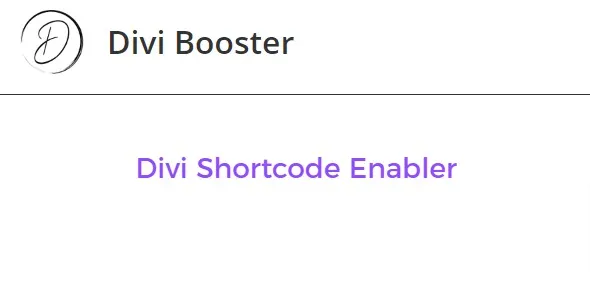 Divi Shortcode Enabler 1.4.8