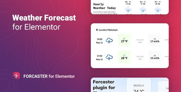 Forcaster 1.0.8 – Weather Forecast for Elementor