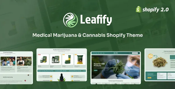 Leafify - Shopify Medical Store, Marijuana Theme