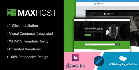 MaxHost 9.10.2 – Web Hosting, WHMCS and Corporate Business WordPress Theme with WooCommerce