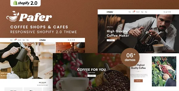 Pafer - Coffee Shops & Cafes Shopify 2.0 Theme