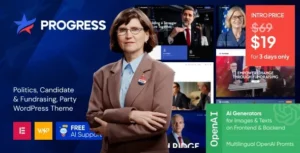 Progress  – Politics, Candidate & Fundraising WordPress Theme