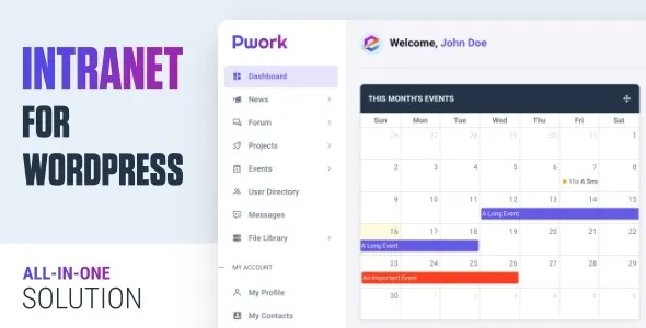 Pwork 1.3.2 – Intranet For WordPress