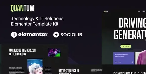 Free Download Quantum – Technology & IT Solutions Elementor Template ...