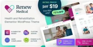 Renew Medical  – Physiotherapy & Rehabilitation Clinic Medical WordPress Theme