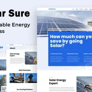 Solar Sure Renewable Energy Business Elementor Template Kit