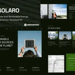 Solaro Solar & Renewable Energy Elementor Template Kit