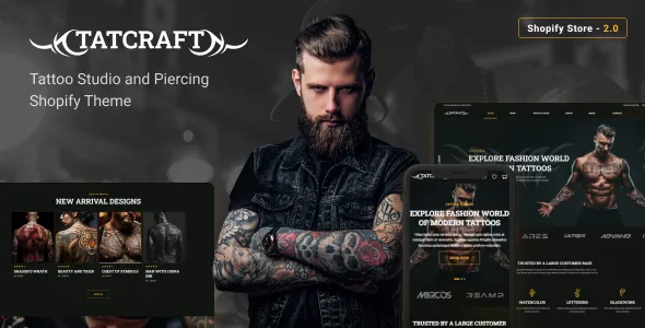 Tatcraft Tattoo Shop Shopify Theme