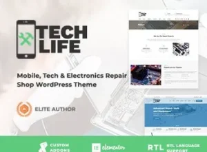 TechLife – Mobile, Tech & Electronics Repair Shop WordPress Theme