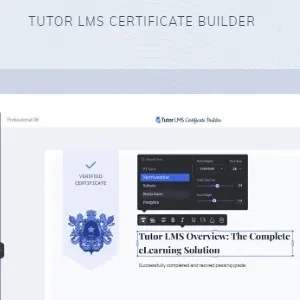 Tutor LMS Certificate Builder