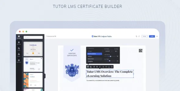 Tutor LMS Certificate Builder