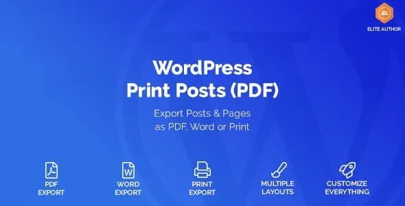 WordPress Print Posts & Pages (PDF) 1.5.11