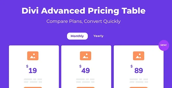 Advanced Pricing Table For Divi