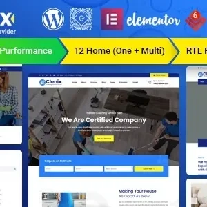 Clenix 3.1.0 – Cleaning Services WordPress Theme