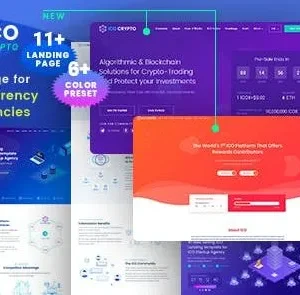 Cryptico – ICO Crypto Landing & Cryptocurrency WordPress Theme​