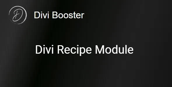 Divi Recipe Module