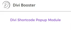 Divi Shortcode Popup Module