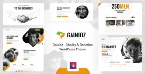 Gainioz  – Charity & Donation WordPress Theme