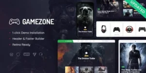 Gamezone  – Video Gaming Blog & Esports Store WordPress Theme