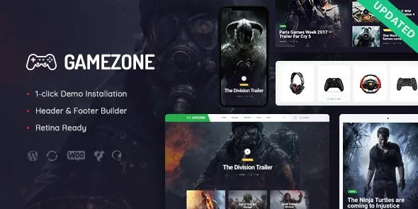 Gamezone 1.1.10 – Video Gaming Blog & Esports Store WordPress Theme