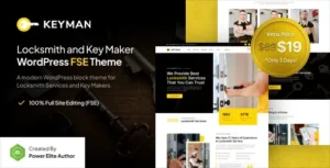 Keyman – Locksmith & Key Maker Services FSE WordPress Theme