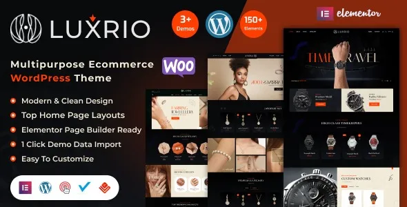 Luxrio 1.0.0 – eCommerce Jewellery WordPress Theme