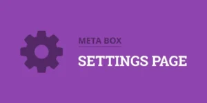 Meta Box Settings Page