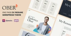 Ober – CV/Resume & Personal Portfolio WordPress