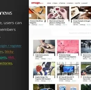 Omago News 3.2 – User Profile Membership & Content Sharing Theme