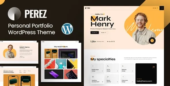 Perez 1.0 – Personal Portfolio WordPress Theme