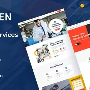 Pixeen - Printing Services Company WordPress Theme + RTL