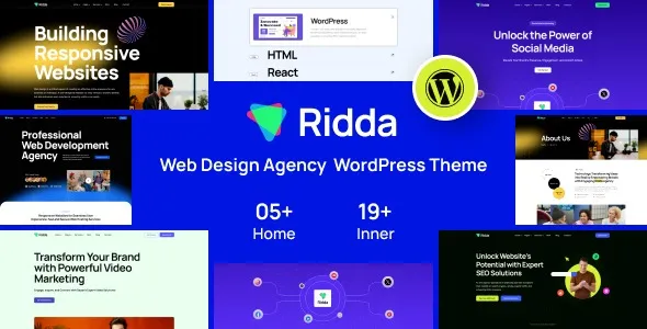 Ridda 1.0.5 – Web Design Agency WordPress Theme