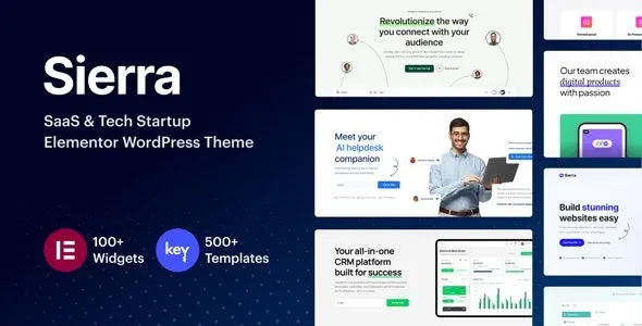 Sierra 1.6 – SaaS & Tech Startup Elementor WordPress Theme