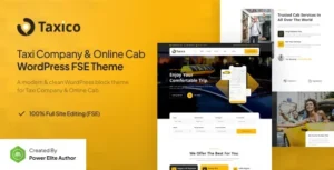 Taxico – Taxi Company & Online Cab Service FSE WordPress Theme