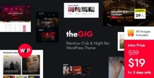 The Gig  – Stand-up Club & Night Bar WordPress Theme