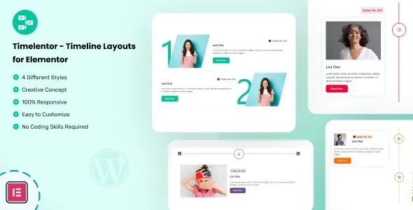 Timelentor 1.0.4 – Timeline Layouts for Elementor ~ 1.0