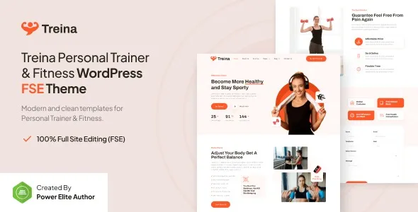 Treina 1.0.0 – Personal Trainer & Fitness FSE WordPress Theme