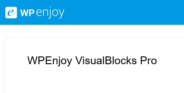 WPEnjoy VisualBlocks Pro 1.0.0