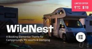 WildNest– Campgrounds & RV Parks Booking Theme