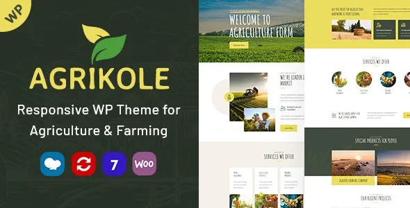 Agrikole – Responsive WordPress Theme for Agriculture & Farming