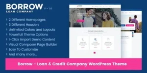 Borrow  – Loan Company Responsive WordPress Theme