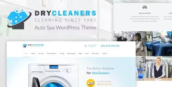 Dry Cleaning – Laundry Services WordPress Theme