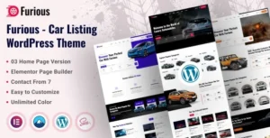 Furious – Car Listing WordPress Theme