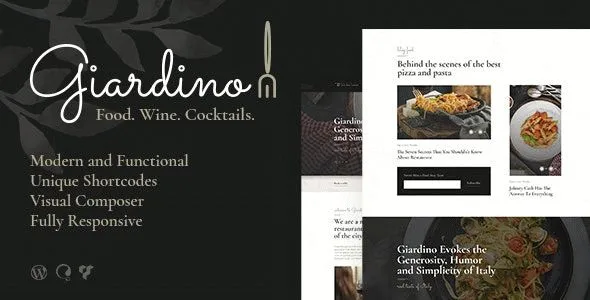 Giardino An Italian Restaurant & Cafe WordPress Theme
