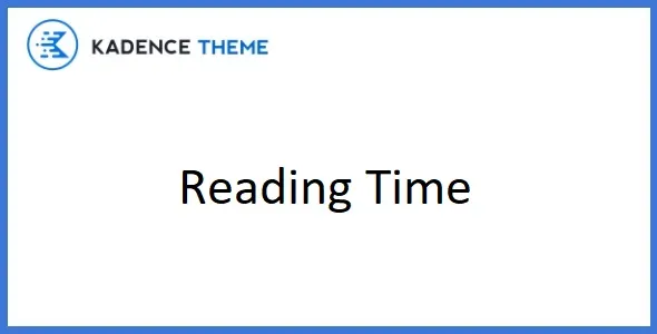 Kadence Reading Time 1.0.5