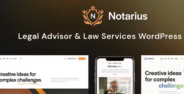 Notarius - Legal Advisor & Law Services WordPress Theme