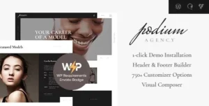 Podium  – Fashion Model Agency WordPress Theme