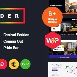 Prider – LGBT & Gay Rights Festival WordPress Theme + Bar