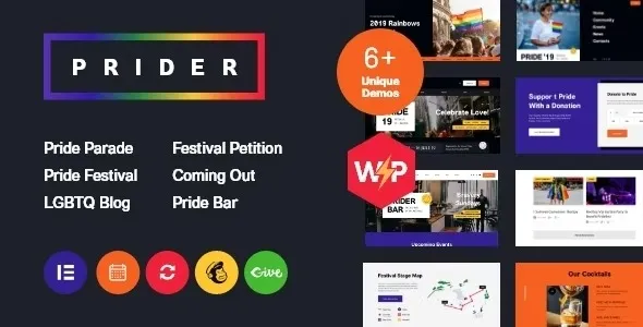 Prider – LGBT & Gay Rights Festival WordPress Theme + Bar