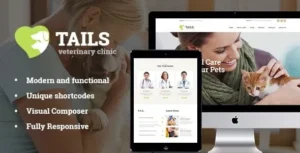 Tails  – Veterinary Clinic, Pet Care & Animal WordPress Theme + Shop